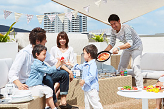 家族のコミュニケーション捗る屋上庭園
