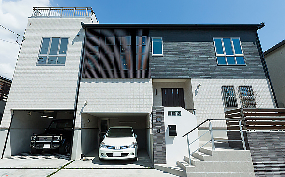 桧家住宅ならではの高級感のあるデザイン性の高い外観